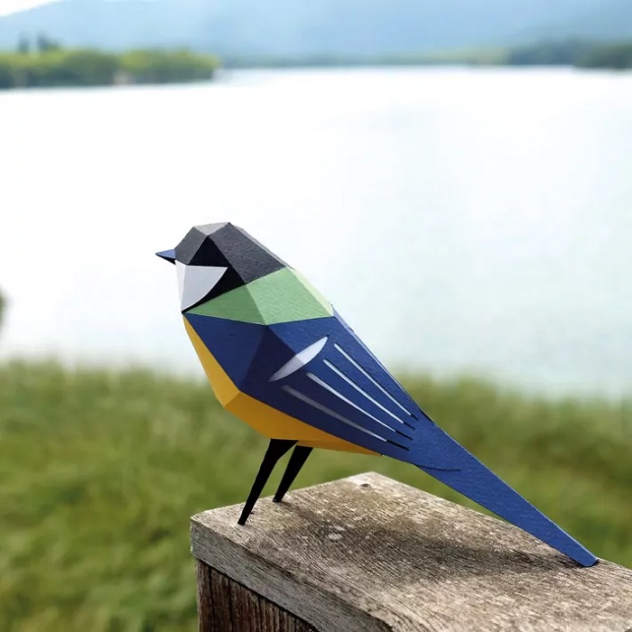 3D paper figure — Parus major