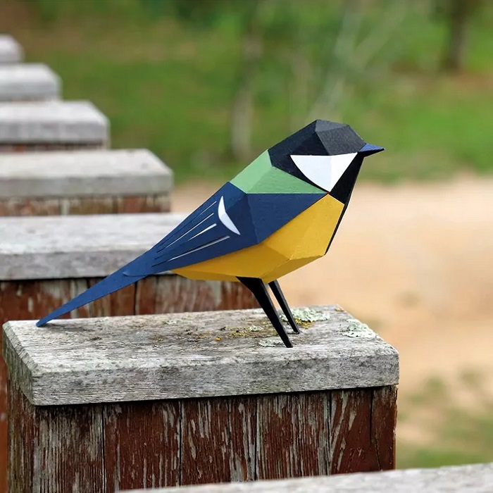 3D paper figure — Parus major