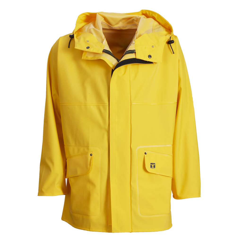Rosbras Rednyl fabric raincoat with hood - Yellow
