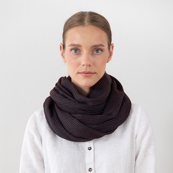 Fabiene wool scarf - Brown