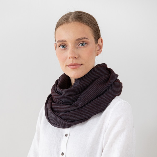 Fabiene wool scarf - Brown