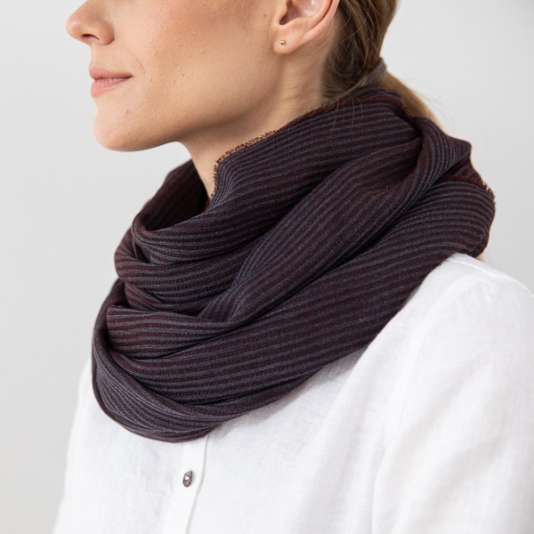 Fabiene wool scarf - Brown