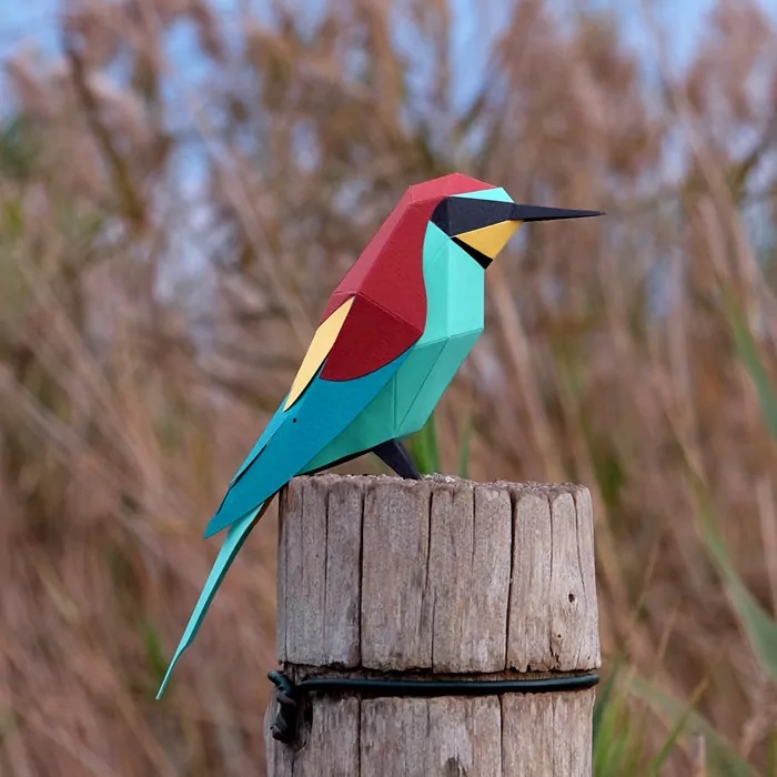 3D paper figure — Merops apiaster